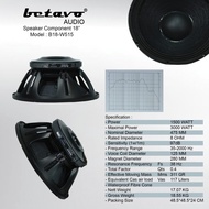 Speaker komponen betavo 18 inch B18 w515 component b18 w 515