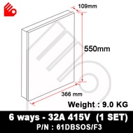 EATON MEMGUARD 3 PHASE METAL MULTIPOLE DISTRIBUTION BOX DB BOX WITH 32A 63A MAIN SWITCH/FUSE ORIGINA