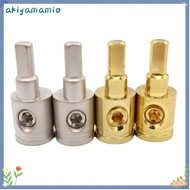 AKIYAMAMIO Car Audio Connector, 0GA 4GA 8GA Gold Silver Car Speaker Wire Terminal, Pure Copper Car A