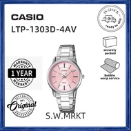 Casio Analog 100% Original LTP-1303D-4AV  Silver Stainless Steel Woman Watch