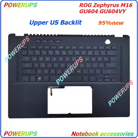 Laptop Upper/Palmrest Cover/Case/C Shell US Backlight Keyboard For ASUS ROG Zephyrus M16 GU604 GU604