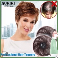 SUKIKII Thin Hairpiece 100% Human Hair Wig Women Beauty Hot Fashion Hair Topper