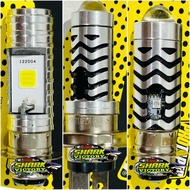 H4 H6 protaper laser motorcycle headlight bulb with white and yellow Senja aluminum motorcycle headl