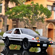1:20 Movie Car INITIAL D AE86 Alloy Car Model Diecast & Toy