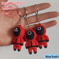 Squid Game Keychain Car Bag Pendant Cartoon Keychain Sweater Keychain Red Backpack F0d6
