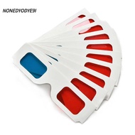 NONEDYODYE9I 10Pcs Movie Game Glasses, Real Cinemas Red Blue  Glasses, Cyan DVD  Gaming Cardboard Pa