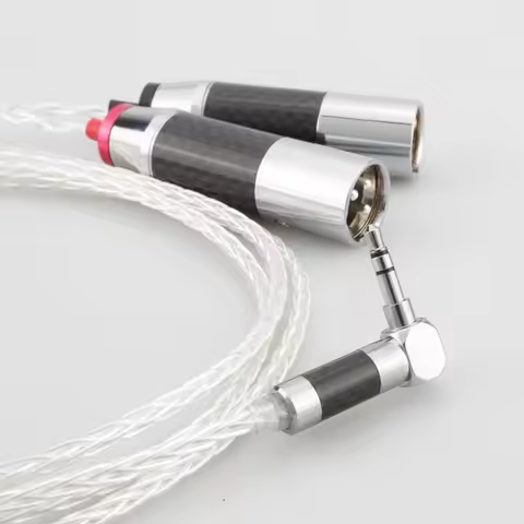 Audiocrast 819AG 3.5mm 3POLEs Male to Dual XLR Male Audio Cable for Smartphone Laptop MP3/4 to power