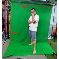 Portable Background Stand 2x3m with Backdrop 2x3m **Color: Green Screen /Black /White /Gray