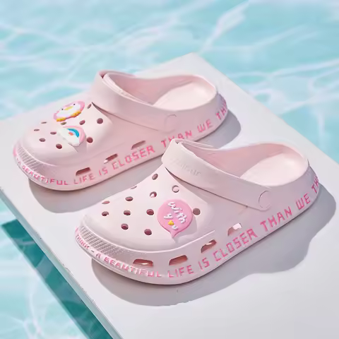 Women's Sandals red Lady Girl Sandals Summer Women Casual Jelly Shoes Sandals Hollow Out Mesh Flats