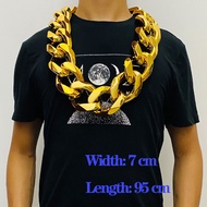 Hip Hop Acrylic Thick Gold Necklace Mens 18K Gold Chain Fashion Halloween All New Carnival Jewelry A