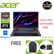 Acer Nitro 5 AN515-46-R2D5 15.6" QHD 165Hz Gaming Laptop ( Ryzen 7 6800H, 32GB, 1TB SSD, RTX3070Ti 8GB, W11 )