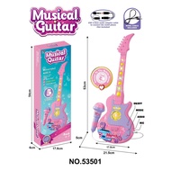 Mainan Muzik Gitar Bunyi  Lampu Electronic Guitar With Sound Light Musical Guitar Toys Kid Karaoke H