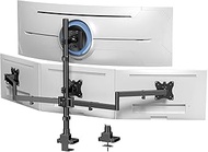 Quad Monitor Mount for up to 49 inch Ultrawides on Top and 27 inch Screens on Lower Brackets,Heavy D