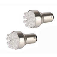 2PCS 1157 BAY15D 12-SMD LED Light Bulbs Tail Brake Stop Back Up 7528 2357 12V (white-yellow)