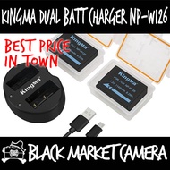 [BMC] KingMa NP-W126 Dual Battery/Charger Kit KIT-NP-W126-BM015 (Fujifilm X100V X100F X-H1 X-Pro1/2/3 X-T1/2/3/10/20/30)