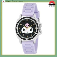 🗻☀️ J-AXIS Sanrio Watch Kuromi Purple Women Big Face Rubber Strap Battery Operated Japanese Brand Ch