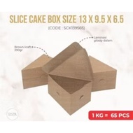 Slice cake box | Brown triangle box | Bread packaging | Cake packaging 13x9.5x6.5