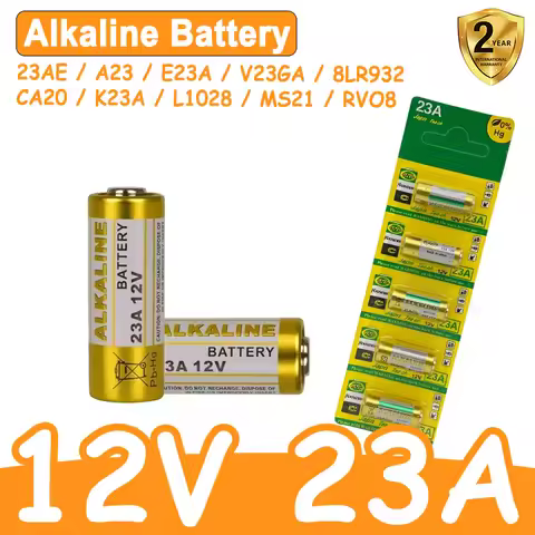 5PCS/1Card Dry Cell 12V Alkaline Battery A23 23A 23GA A23S E23A MS21 V23GA GP23A LRV08 For car Alarm