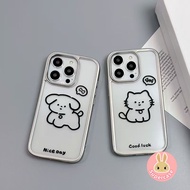 Couple Dog Cat Plating Clear Phone Case for Realme 13 12 11 10 Pro Plus 12X 9 8 8S 2 Q5i Q3 Pro Carn