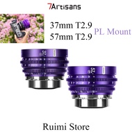 7Artisans 37mm T2.9/57mm T2.9 PL Full Frame Cine Lens, Manual Focus, Purple