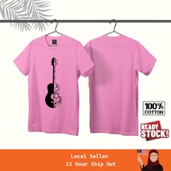 [Ready Stock] Guiter Logo 100% Cotton Unisex T-Shirt Baju