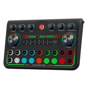 (QCMY) new P99 Live Sound Card Mixer Podcast Sound board Voice Sound Board for Phone PC Computer DJ-