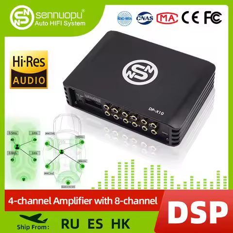 Sennuopu DP X10 Car Audio 4 Ch Power Amplifier 8 Channel Dsp Processor Bluetooth Amp Equalizer Ampli