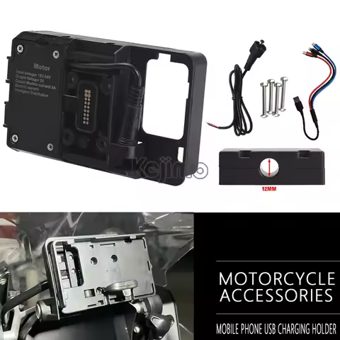 For BMW F700GS F800GS F900XR F900R S1000XR R1200RS S 1000 XR Motorcycle Wireless Charger USB Navigat