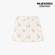 MLB - Chân váy denim mini phom chữ A Basic Multi Megalogo Print 3FDSB0143-07CRS