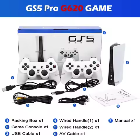 NEW GS5 Pro G620 Video Game Console 8 Bit USB 2 Wired Handheld Game Player 620 Classic Games Retro A