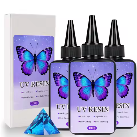 100-1000g newly upgrad butterfly square bucket,Upgrad Crystal Clear Epoxy Resin Up Premix UV Cure Re