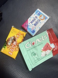 三包合售$10 全新 Clorets 無糖西瓜冰凍薄荷糖（15.4g 袋裝）/ MINTIA 完熟鳳梨味無糖清涼糖（50粒裝）/ Asahi 朝日可爾必思清涼糖 50PC