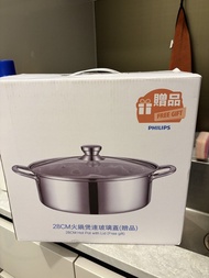 全新28CM不鏽鋼火鍋煲
