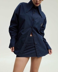 HYDE - NOVA ll DENIM SKORT กระโปรงด้านในเป็นกางเกง with LOGO patch