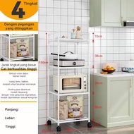 LG Rak Penyimpanan 6 Tingkat Dengan Roda Rak Dapur Microwave Kamar Rak Serba Serbi