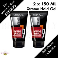 [Bundle of 2] L'Oreal Paris Studio Line XTREME HOLD 9 48H Indestructible Gel 2 x 150ml (Exp 2025 New