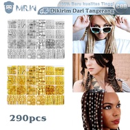 290pcs/set Metal Dreadlock Rings Adjustable Hair Clip Rings Dreadlock Braid Beads