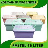 IK - CONTAINER BOX ORGANIZER 16 LITER PASTEL MACARON