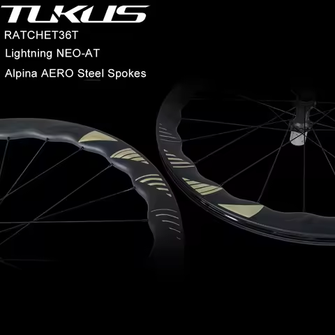 TUKUS Ultra-Light Racing Rims DISC Brake Wheelset Alpina Aero Spokes 700C Carbon Wheels Tubeless Com