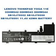 LENOVO THINKPAD YOGA 11E 00HW042 00HW043 00HW044 SB10J78992 SB10J78990 SB10J78991 11.4V 42WH BATTERY