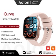 Aolon Curve Smart Watch Bluetooth Call Health Monitoring Smartwatch For Men Women IP68 Waterproof