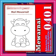 Coloring Pictures Unit price A4 size A5/ character natural flower animal dino horse fruit Book No. 4