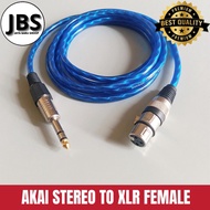 XLR female to jack cable akai stereo Trs 6.5mm 50cm-5meter