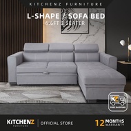 [FREE Shipping] KitchenZ L Shape Sofa 2/3-Seater Multifunction Sofa living room recliner economy sof
