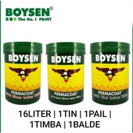 BOYSEN PERMACOAT FLAT OR SEMI-GLOSS OR GLOSS (PAIL/ BALDE/TIMBA) LATEX WHITE PAINT FOR WALL 16LITERS