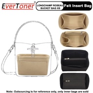 EverToner Felt Insert Bag For Longchamp ROSEAU Bucket Bag XS Organizers Portable Cosmetic Bags Liner