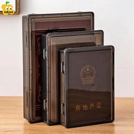 ADREE A4 File Box, A4 Plastic Certificate Storage Box,  Multifunctional Dustproof Transparent Multif