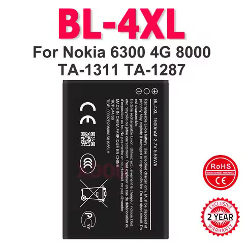 Replacement Battery 1500mAh BL-4XL BL4XL For Nokia 6300 4G 8000 TA-1311 TA-1287 Batteries Batteria+T