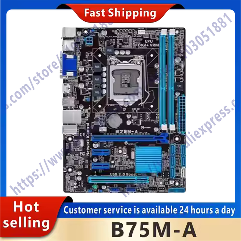 NEW Used LGA 1155 motherboard B75M-A DDR3 16G PCI-E 3.0 USB3.0 HDMI Micro ATX for Core i3-2120 CPU