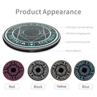10W Fast Wireless Charger Magic circle For iPhone 12 11 11Pro Max Qi Fast Charging Pad for Samsung Xiaomi Mi Huawei Fast Charger